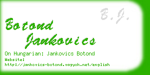 botond jankovics business card